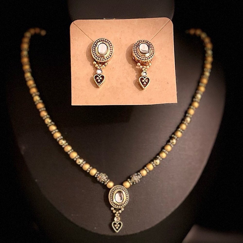 Indo Western Mala necklace and earring set